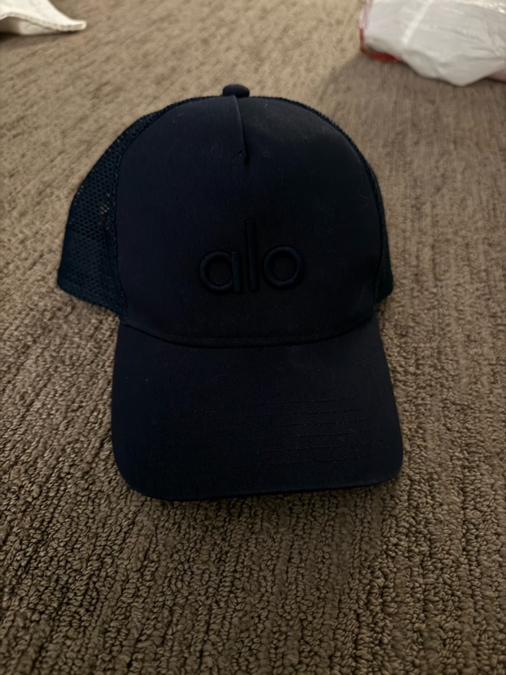 ALO Yoga Black Mesh Back Baseball Cap